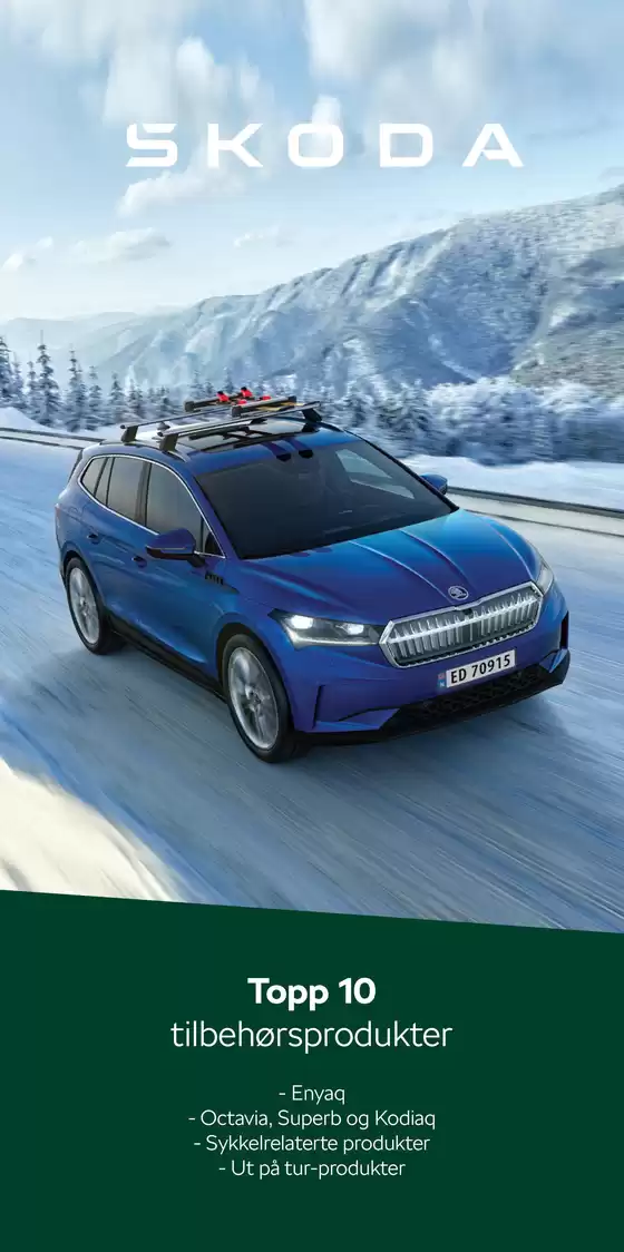 ŠKODA-katalog i Eikefjord | Škoda originalt tilbehør Topp 10 tilbehørsprodukter | 2026-09-03T00:00:00.000Z - 2026-09-17T00:00:00.000Z
