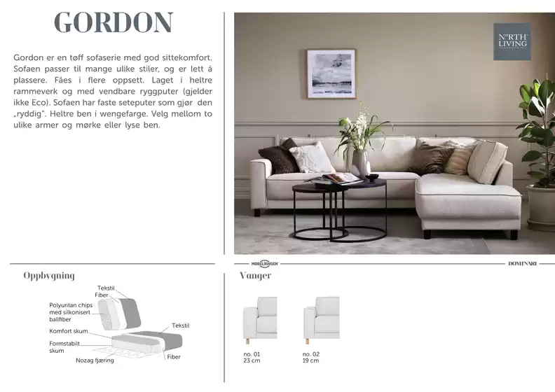 Møbelringen-katalog i Ørnes | North living gordon sofa | 2026-09-03T00:00:00.000Z - 2026-09-17T00:00:00.000Z