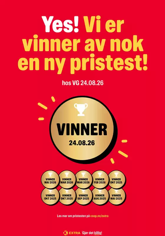 Coop Extra-katalog i Arendal | Eksklusive tilbud for våre kunder | 2026-08-31T00:00:00.000Z - 2026-09-06T00:00:00.000Z