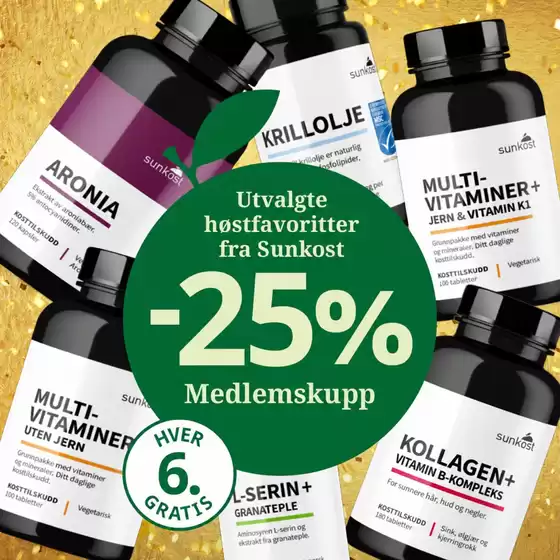 Sunkost-katalog | Våre beste tilbud for deg | 2026-09-09T00:00:00.000Z - 2026-09-23T00:00:00.000Z