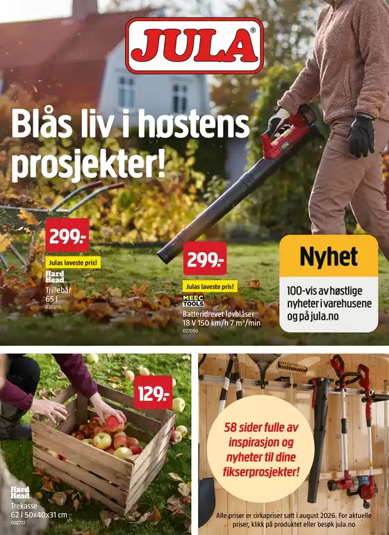 Jula kundeavis i Voss | Spar nå med våre tilbud | 2026-09-10T00:00:00.000Z - 2026-09-24T00:00:00.000Z