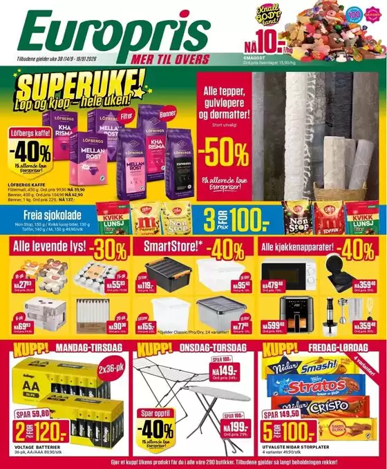 Europris-katalog i Strømmen | Europris DM 38-26 MYBRING | 2026-09-14T00:00:00.000Z - 2026-09-19T00:00:00.000Z