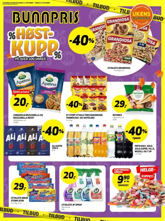 Bunnpris-katalog i Tjøme | Bunnpris Kundeavis | 2026-09-14T00:00:00.000Z - 2026-09-20T00:00:00.000Z