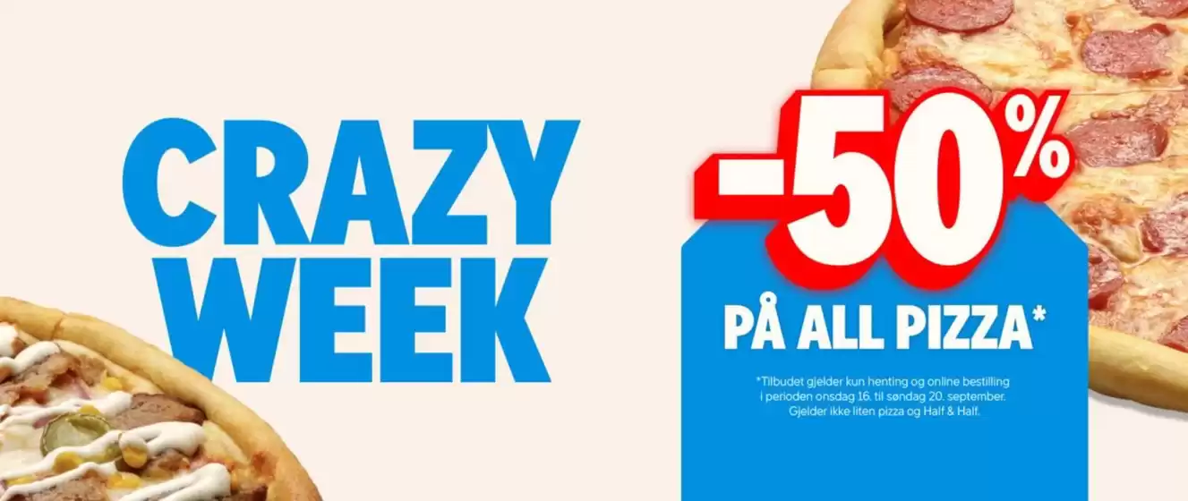Domino's Pizza-katalog | Crazy Week | 2026-09-16T00:00:00.000Z - 2026-09-20T00:00:00.000Z