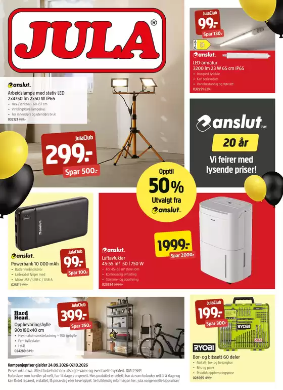 Jula-katalog i Rolvsøy | Jula Kundeavis | 2026-09-24T00:00:00.000Z - 2026-10-07T00:00:00.000Z