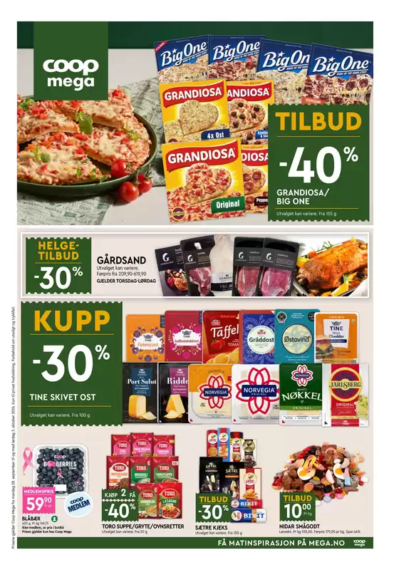 Coop Mega-katalog | Nye tilbud å oppdage | 2026-09-28T00:00:00.000Z - 2026-10-04T00:00:00.000Z