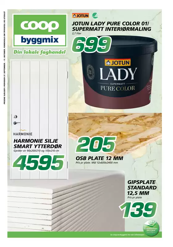 Coop Byggmix-katalog | Spesialtilbud for deg | 2026-09-28T00:00:00.000Z - 2026-10-11T00:00:00.000Z
