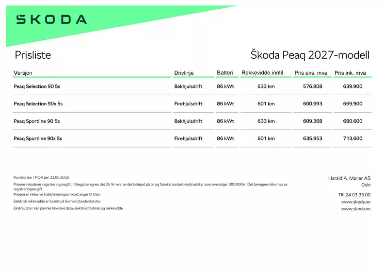 ŠKODA-katalog | Peaq prisliste | 2026-09-28T00:00:00.000Z - 2026-10-12T00:00:00.000Z