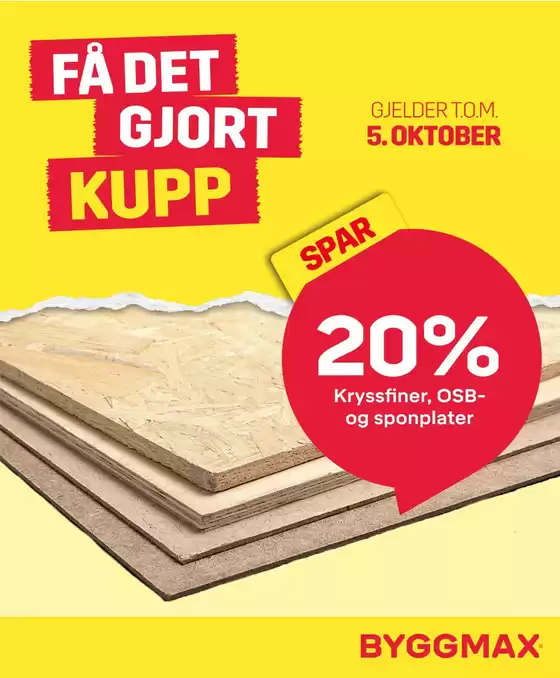 Byggmax-katalog | Få det gjort | 2026-09-30T00:00:00.000Z - 2026-10-05T00:00:00.000Z