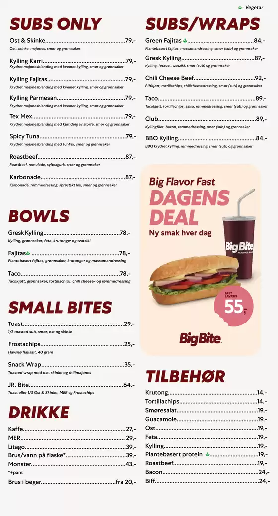 Big Bite-katalog i Trondheim | Big Bite Salg | 2026-10-02T00:00:00.000Z - 2026-10-31T00:00:00.000Z