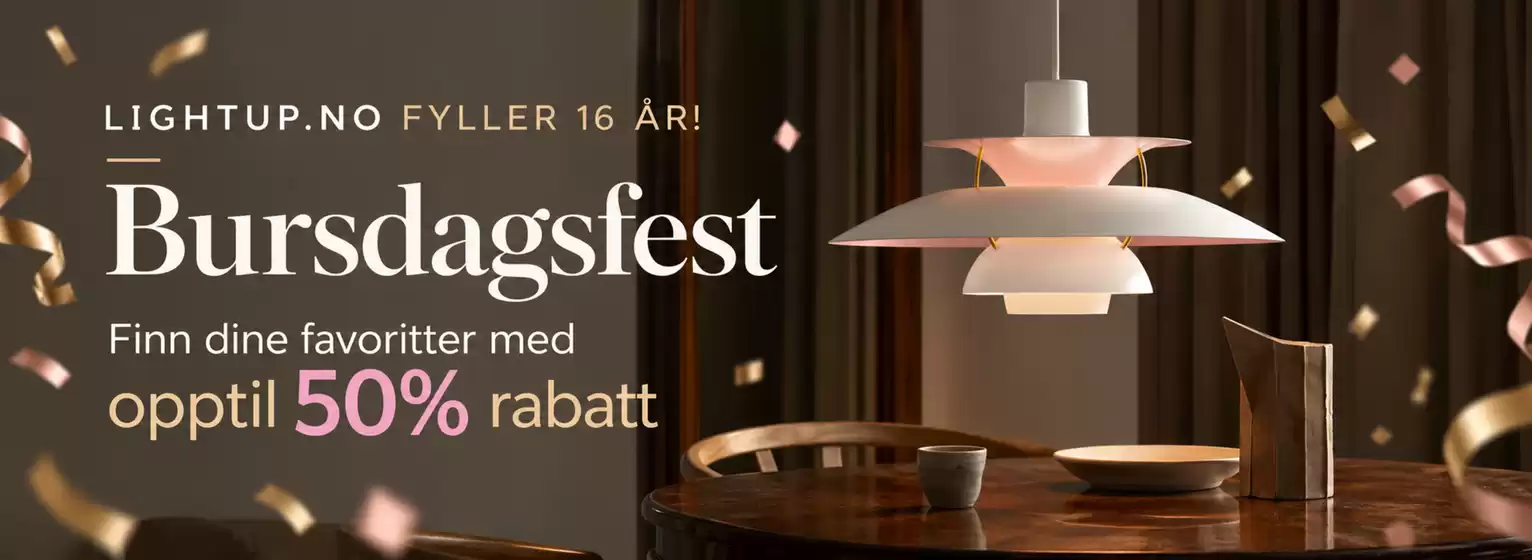 Lightup-katalog | Bursdagsfest | 2026-10-07T00:00:00.000Z - 2026-10-21T00:00:00.000Z