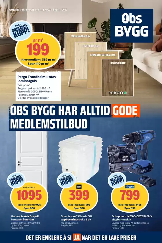 Obs Bygg-katalog i Kjøpmannskjær | Flott tilbud for kuppjegere | 2026-10-11T00:00:00.000Z - 2026-10-24T00:00:00.000Z