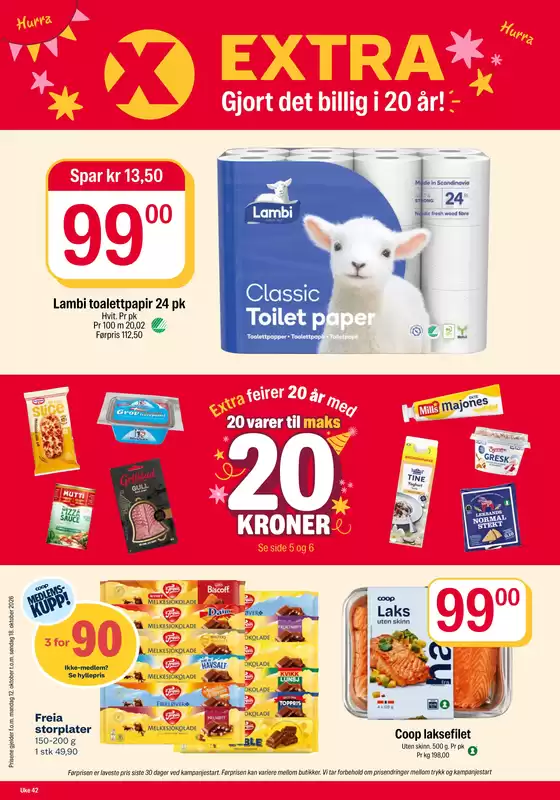 Coop Extra-katalog | Våre beste tilbud for deg | 2026-10-12T00:00:00.000Z - 2026-10-18T00:00:00.000Z