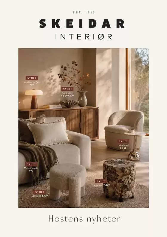 Skeidar-katalog i Bekkestua | Interiørmagasin høst 2026 | 2026-09-01T00:00:00.000Z - 2026-11-30T00:00:00.000Z
