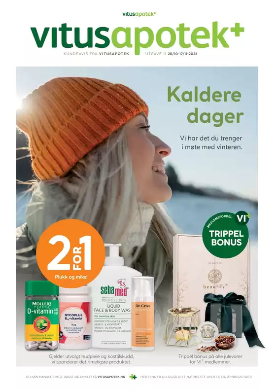 Vitusapotek-katalog | Nye tilbud å oppdage | 2026-10-28T00:00:00.000Z - 2026-11-17T00:00:00.000Z