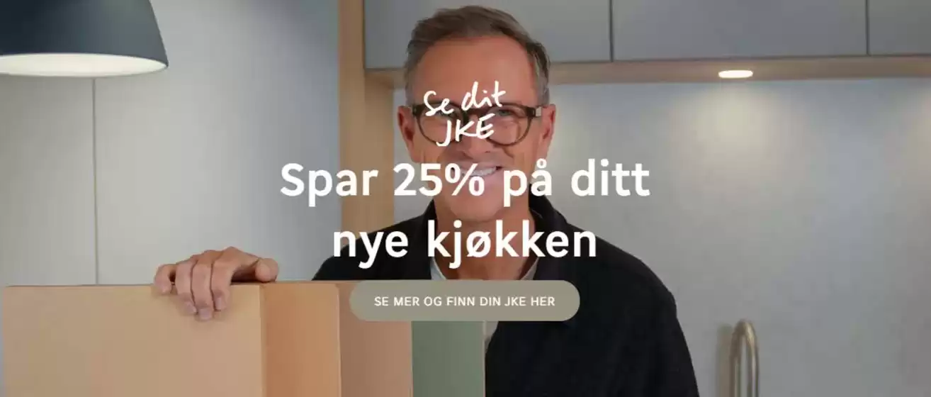 Spar 25% på ditt nye kjøkken