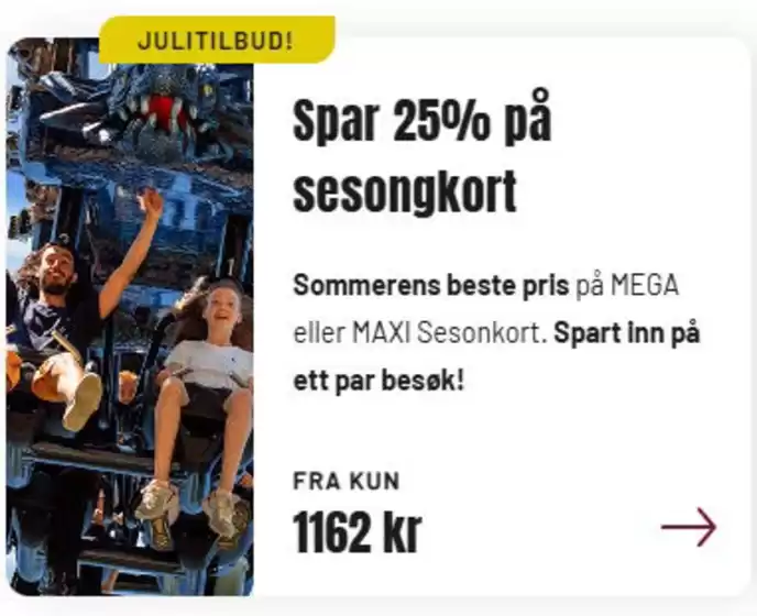 Spar 25% på sesongkort