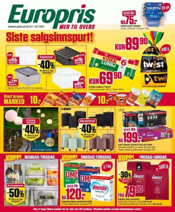 Europris-katalog i Gressvik | Europris DM 30-25 MYBRING | 2025-07-21T00:00:00.000Z - 2025-07-26T00:00:00.000Z