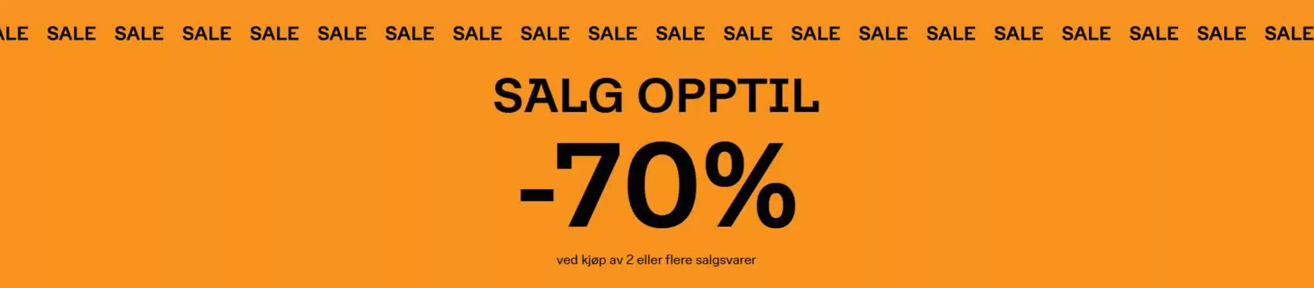 Salg opptil -70%