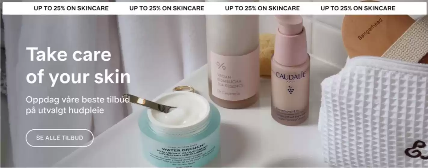 Up to 25% on skincare