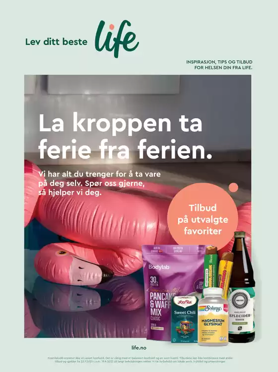 La kroppen ta ferie fra ferien.