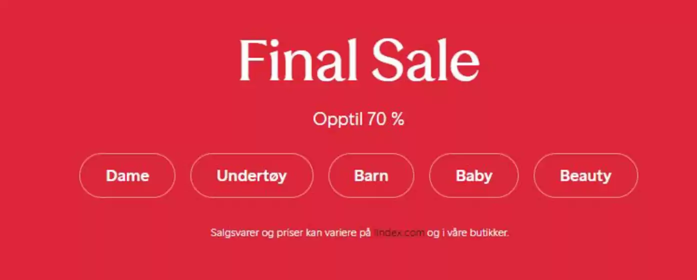 Lindex-katalog i Drammen | Final Sale  | 2025-07-31T00:00:00.000Z - 2025-08-14T00:00:00.000Z