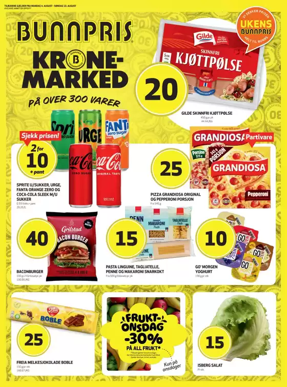 Bunnpris-katalog i Selbu | Aktuelle tilbud og kampanjer | 2025-08-04T00:00:00.000Z - 2025-08-10T00:00:00.000Z