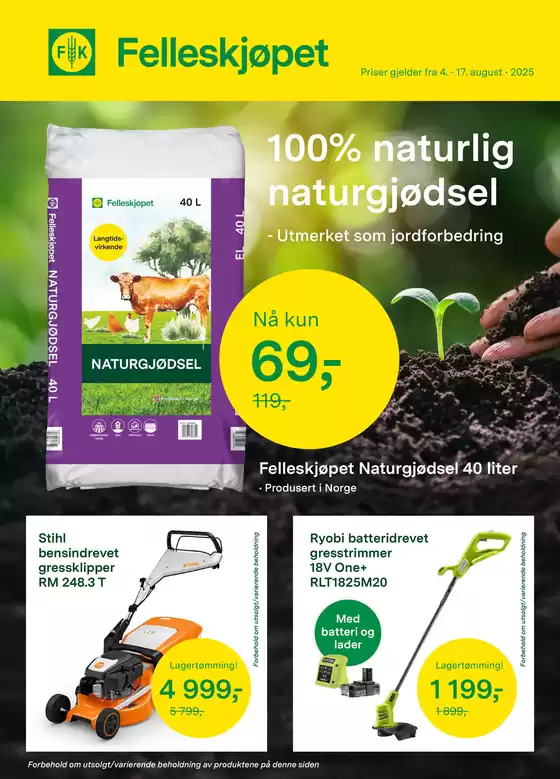 Felleskjøpet-katalog i Eide | Felleskjøpet Kundeavis | 2025-08-04T00:00:00.000Z - 2025-08-17T00:00:00.000Z