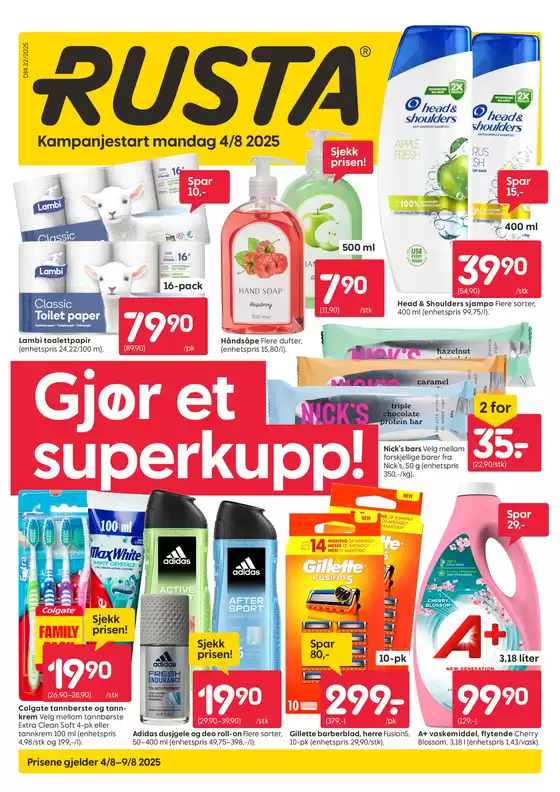 Rusta-katalog i Oslo | Rusta Kundeavis | 2025-08-04T00:00:00.000Z - 2025-08-09T00:00:00.000Z