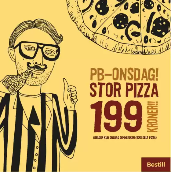 Pb-onsdag! Stor pizza