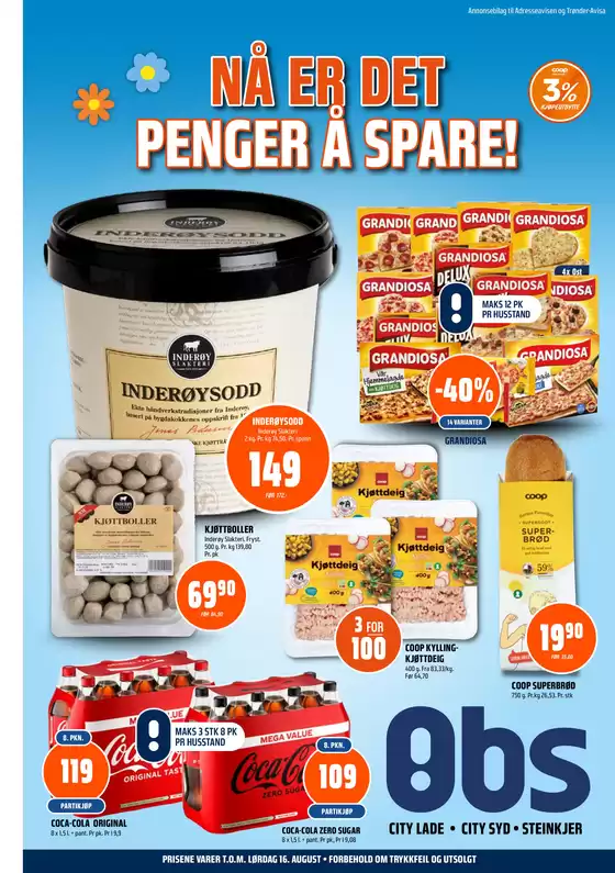 Obs-katalog i Roan | Topptilbud og rabatter | 2025-08-10T00:00:00.000Z - 2025-08-16T00:00:00.000Z