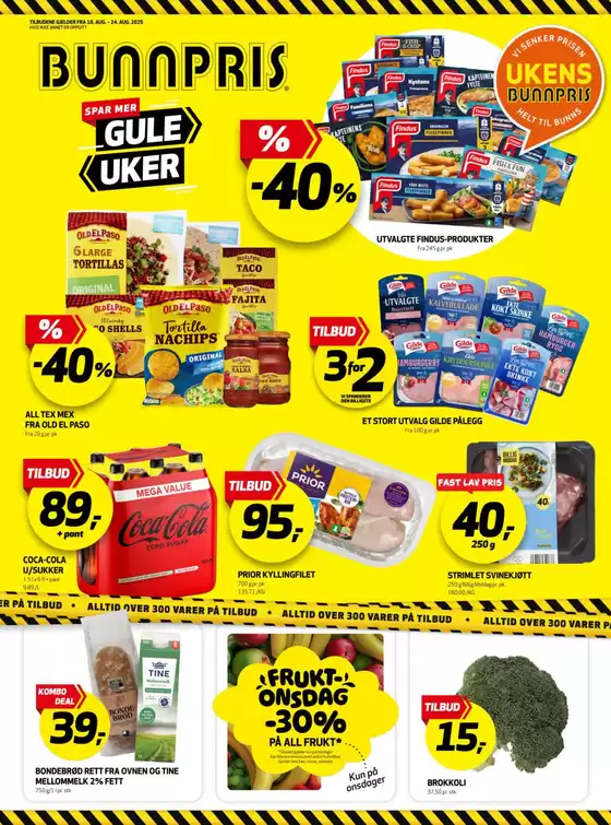 Bunnpris-katalog i Namsskogan | Eksklusive tilbud for våre kunder | 2025-08-18T00:00:00.000Z - 2025-08-24T00:00:00.000Z