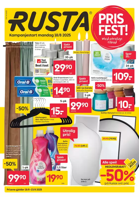 Rusta-katalog i Jessheim | Rusta Kundeavis | 2025-08-18T00:00:00.000Z - 2025-08-23T00:00:00.000Z