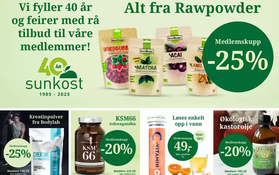 Sunkost-katalog i Trondheim | -25% | 2025-08-18T00:00:00.000Z - 2025-09-01T00:00:00.000Z