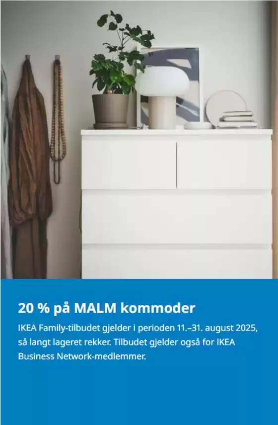 IKEA-katalog i Rådal | 20% off MALM chests of drawers | 2025-08-18T00:00:00.000Z - 2025-08-31T00:00:00.000Z