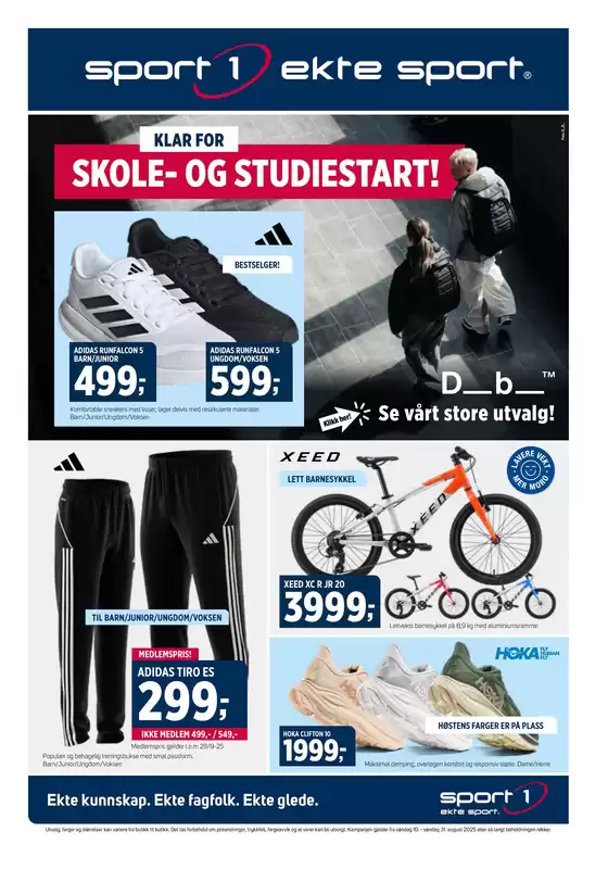 Sport 1-katalog i Tønsberg | Skole- og studiestart! | 2025-08-18T00:00:00.000Z - 2025-08-31T00:00:00.000Z