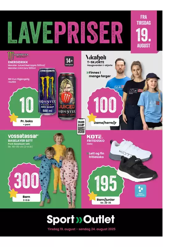 Sport Outlet-katalog i Øvre Årdal | Aktuelle kupp og tilbud | 2025-08-19T00:00:00.000Z - 2025-08-24T00:00:00.000Z