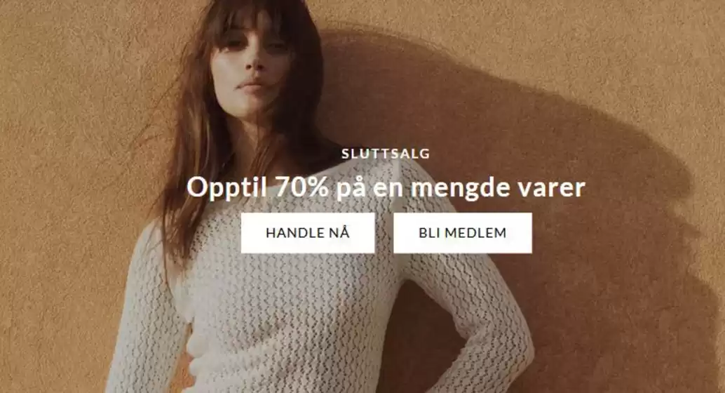 Opptil 70% på en mengde varer