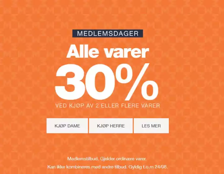 Match-katalog i Lillestrøm | Alle varer 30% | 2025-08-21T00:00:00.000Z - 2025-08-24T00:00:00.000Z
