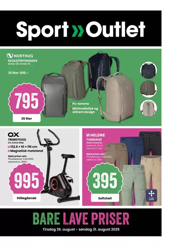 Sport Outlet-katalog i Alta | Våre beste tilbud for deg | 2025-08-26T00:00:00.000Z - 2025-08-31T00:00:00.000Z