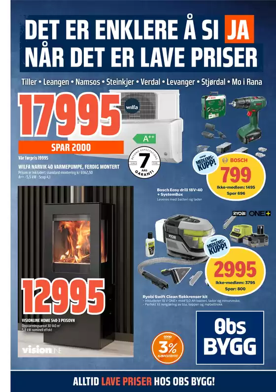 Obs Bygg-katalog i Alta | Aktuelle kupp og tilbud | 2025-08-26T00:00:00.000Z - 2025-09-09T00:00:00.000Z
