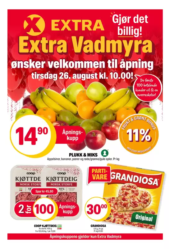 Coop Extra-katalog i Brekstad | Topptilbud for alle kunder | 2025-08-25T00:00:00.000Z - 2025-08-31T00:00:00.000Z