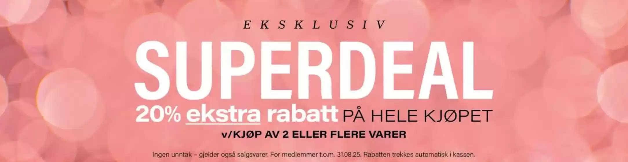 Superdeal 20% ekstra rabatt