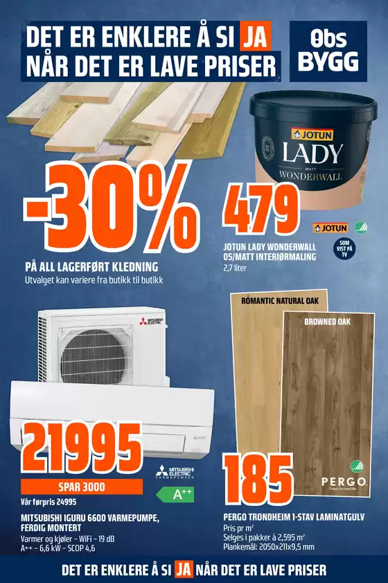 Obs Bygg-katalog i Jessheim | Våre beste tilbud for deg | 2025-08-31T00:00:00.000Z - 2025-09-14T00:00:00.000Z