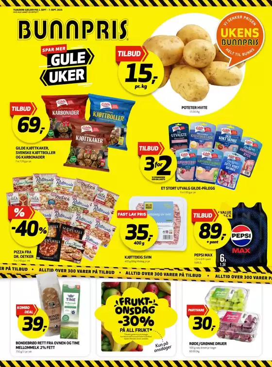 Bunnpris-katalog i Hamresanden | Attraktive spesialtilbud for alle | 2025-09-01T00:00:00.000Z - 2025-09-07T00:00:00.000Z