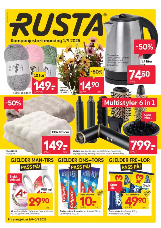 Rusta-katalog i Egersund | Rusta Kundeavis | 2025-09-01T00:00:00.000Z - 2025-09-06T00:00:00.000Z