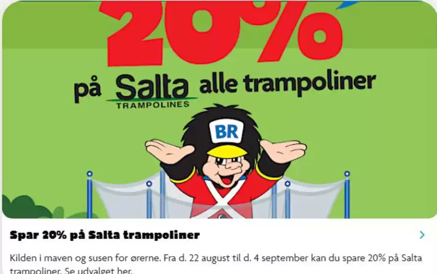 Spar 20% på Salta trampoliner