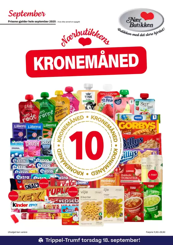 Nærbutikken-katalog i Egersund | Kronemaned | 2025-09-01T00:00:00.000Z - 2025-09-30T00:00:00.000Z