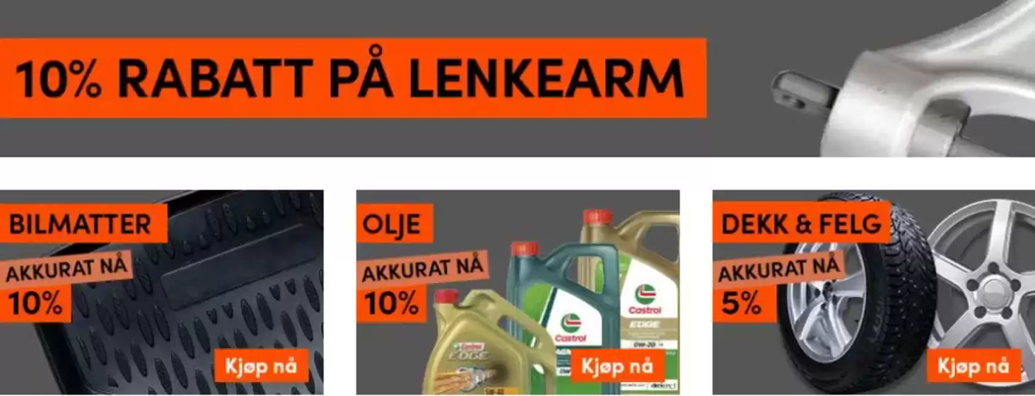 10% rabatt på lenkearm