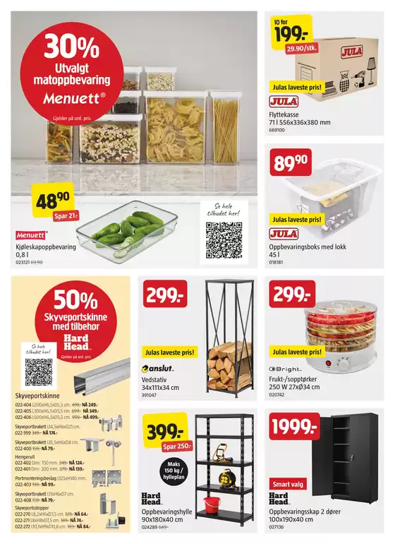 Oppbevar tingene dine til lave priser!